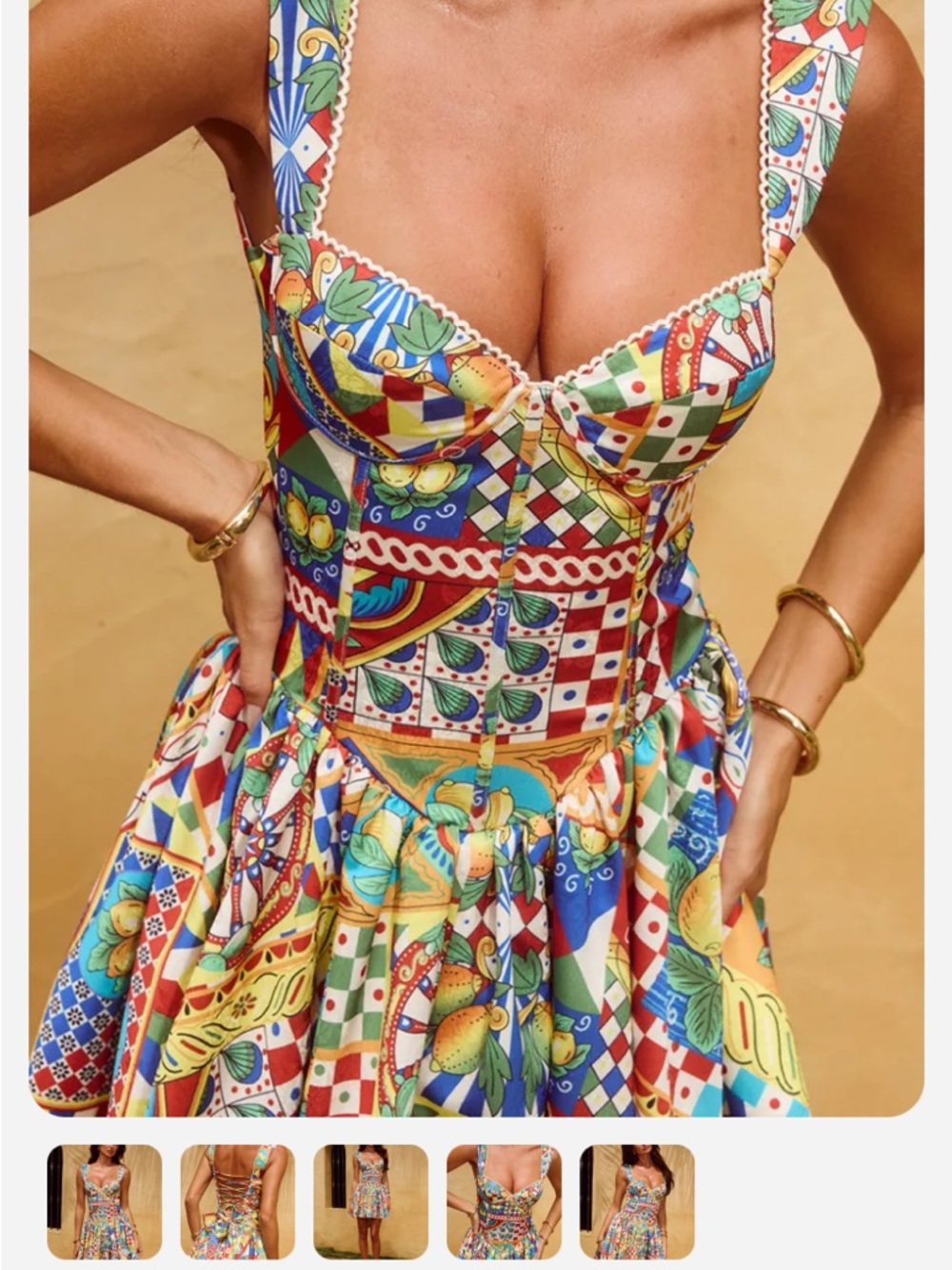 NEW Runaway the Label JOELLE MINI DRESS PHAEDRA PRINT - Picture 3 of 15